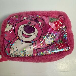 NWT. Disney furry Lotso Bear from Toy Story Plush Pencil Case Primark. Furry